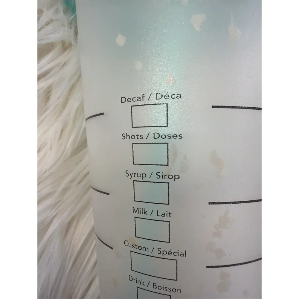 STARBUCKS 24 Oz Color Changing Confetti Cold Cup Tumbler Mint